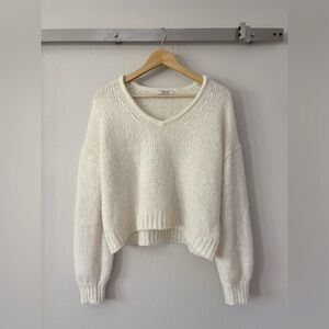 Madewell Balloon Sleeve Alpaca Sweater, Cream - Size XS